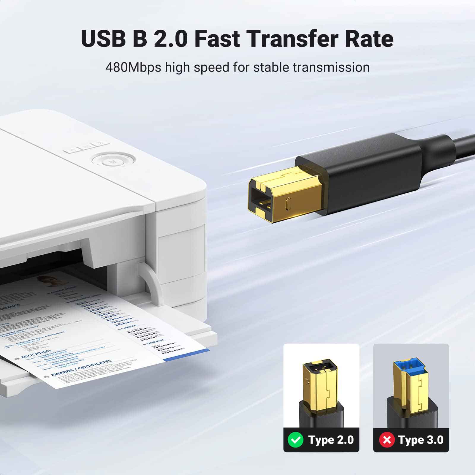 High-Speed Printer Cord | usbyon.com