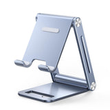 Aluminum Adjustable Portable Phone Stand for Desk Accessories Blue | USBYON.COM