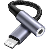 Lightning To 3.5mm Headphone Adapter Grey | usbyon.com